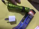 DESERTSTAR直充可充电式USB小型强光手电筒LED远射超亮迷你袖珍小电灯便携式 军绿色 实拍图