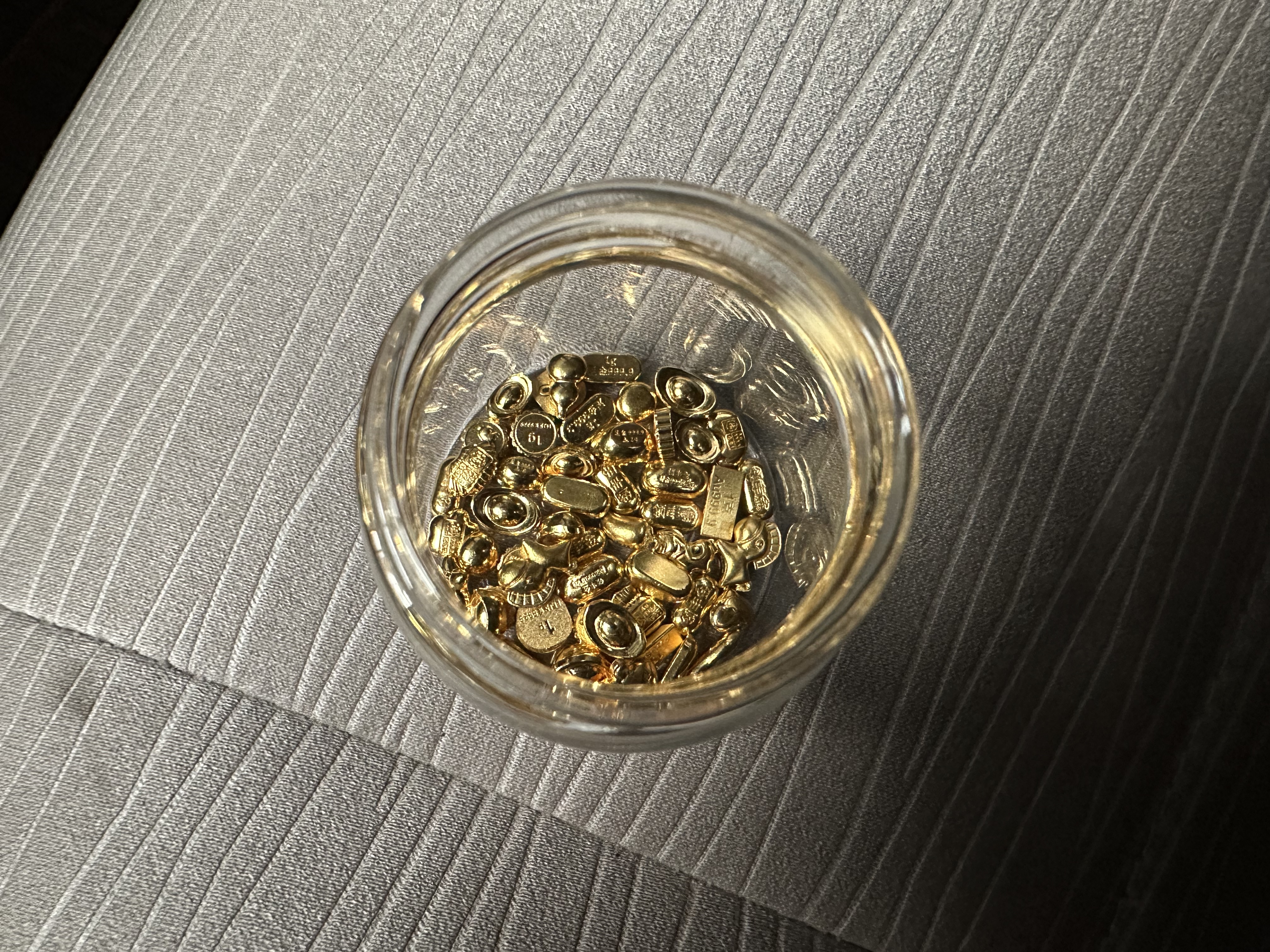 六福珠宝足金运财进宝黄金添富金1g3g5g元宝葫芦小金豆子单件计价013416JA 1.00克(含工费0元) 金元宝 实拍图