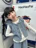 女童牛仔马甲三件套2026新款春秋装女大童洋气休闲蕾丝阔腿裤套装 三件套【马甲+打底衫+裤子】 130 实拍图