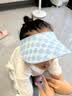 HeyBetter儿童轻氧光变防晒遮阳帽大帽檐防紫外线冰蓝拼图（蓝色） 实拍图