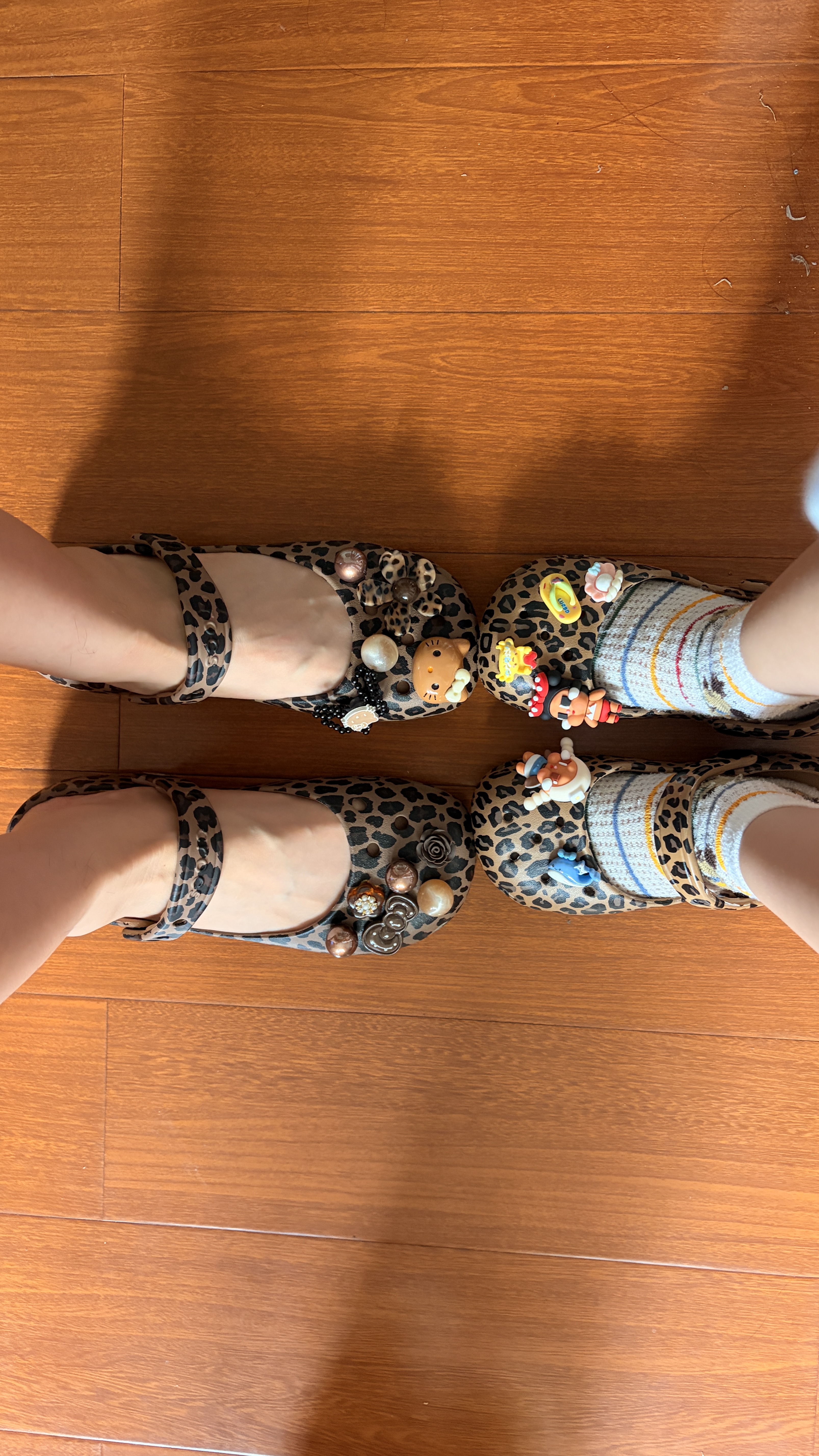 卡骆驰（CROCS）经典动物花纹芭蕾鞋豹纹芭蕾洞洞鞋女鞋单鞋花园鞋凉鞋|212478 乌贼棕/豹纹-2LD 36 /37(230mm) 实拍图