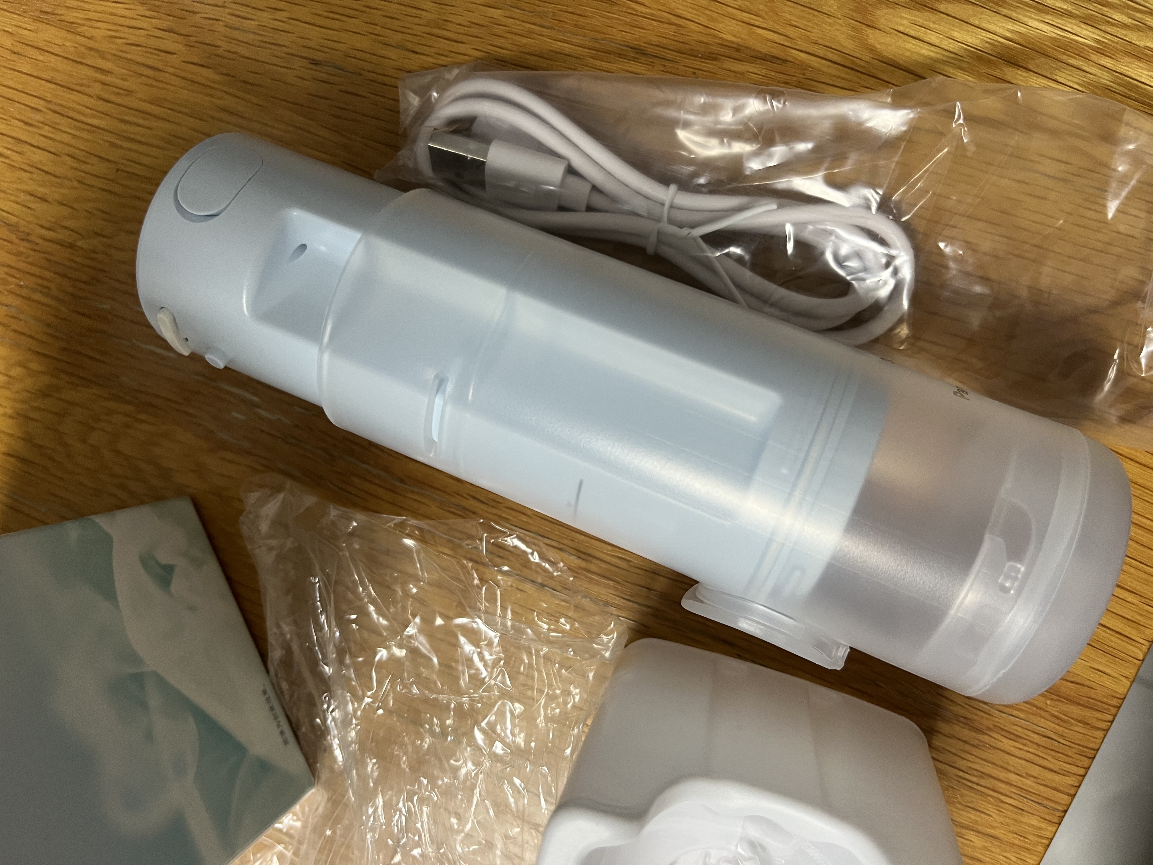 松下（Panasonic）【七夕礼物】小圆管冲牙器便携式洗牙器正畸呵护牙齿洁牙水牙线送男女友生日情人节礼物EW-DJ33 天蓝【 3支喷头 】DJ33 实拍图