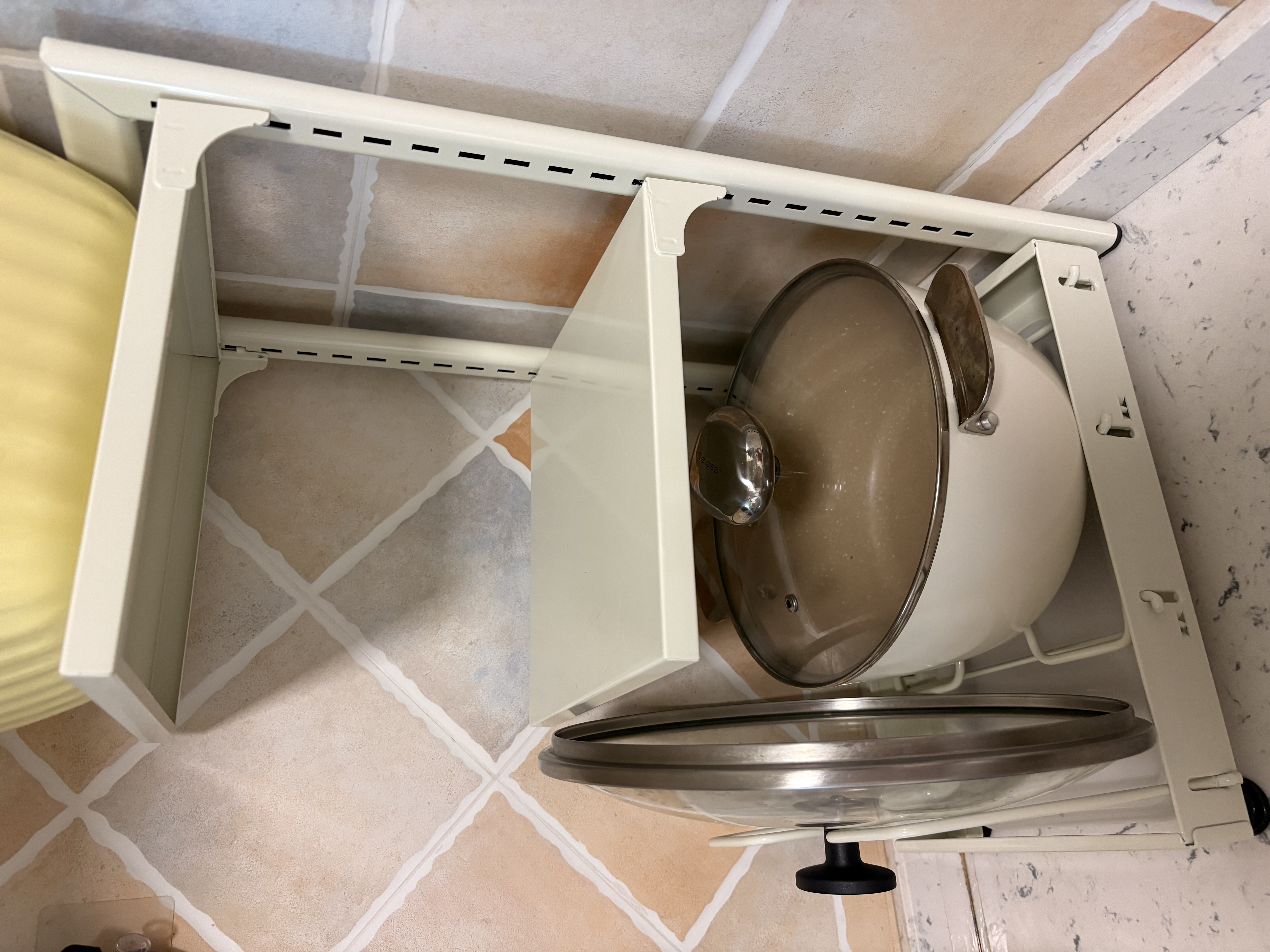 佳帮手多功能锅具收纳架可调节厨房置物架多层橱柜内下水槽放锅架3层白 实拍图