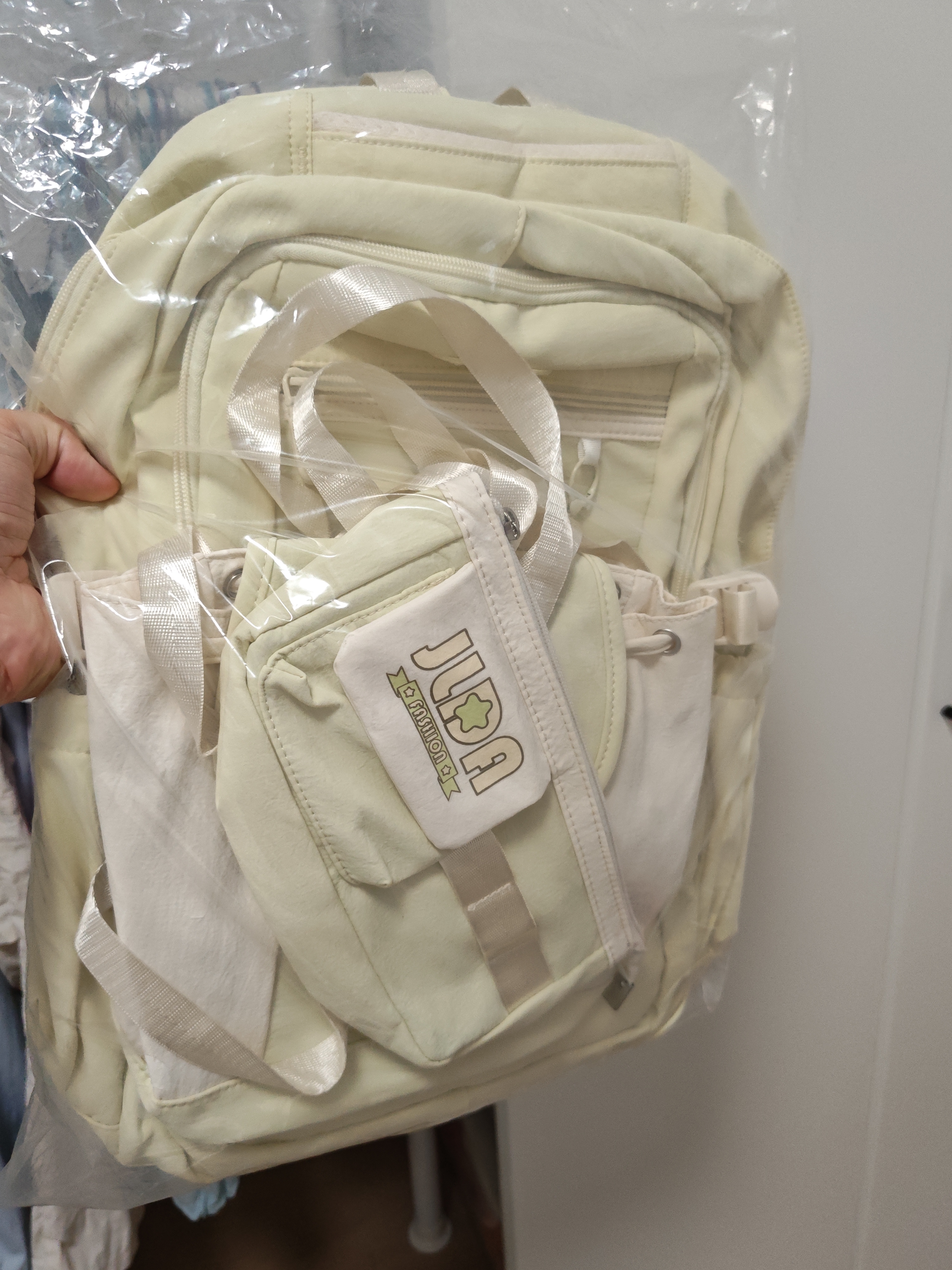 MOONRDEEN书包女生初中生轻便防水女孩小学生3-6年级2026新款大容量高中生 嫩芽绿三件套【送蝴蝶结毛球挂饰】 无规格 实拍图