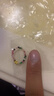 【限时福利】仿碧玺串珠松紧可调节戒指铜钱碎银子小珠食指戒指环 彩色 5克 铜钱仿碧玺戒指 实拍图