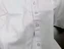 罗蒙（ROMON）纯色商务职业正装男士白衬衫工装男装短袖衬衣男CS72白色XL 实拍图