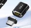 轩邑 磁吸充电PD240W转接头TypeC数据线usb4.0适用华为快充苹果荣耀小米手机Macbook笔记本转接头 黑色 实拍图
