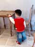 迷你巴拉（minibala）【学院风棒球服】男童女童宝宝萌趣绣花亲肤高弹宽松夹克外套秋季 米白10302 100 实拍图