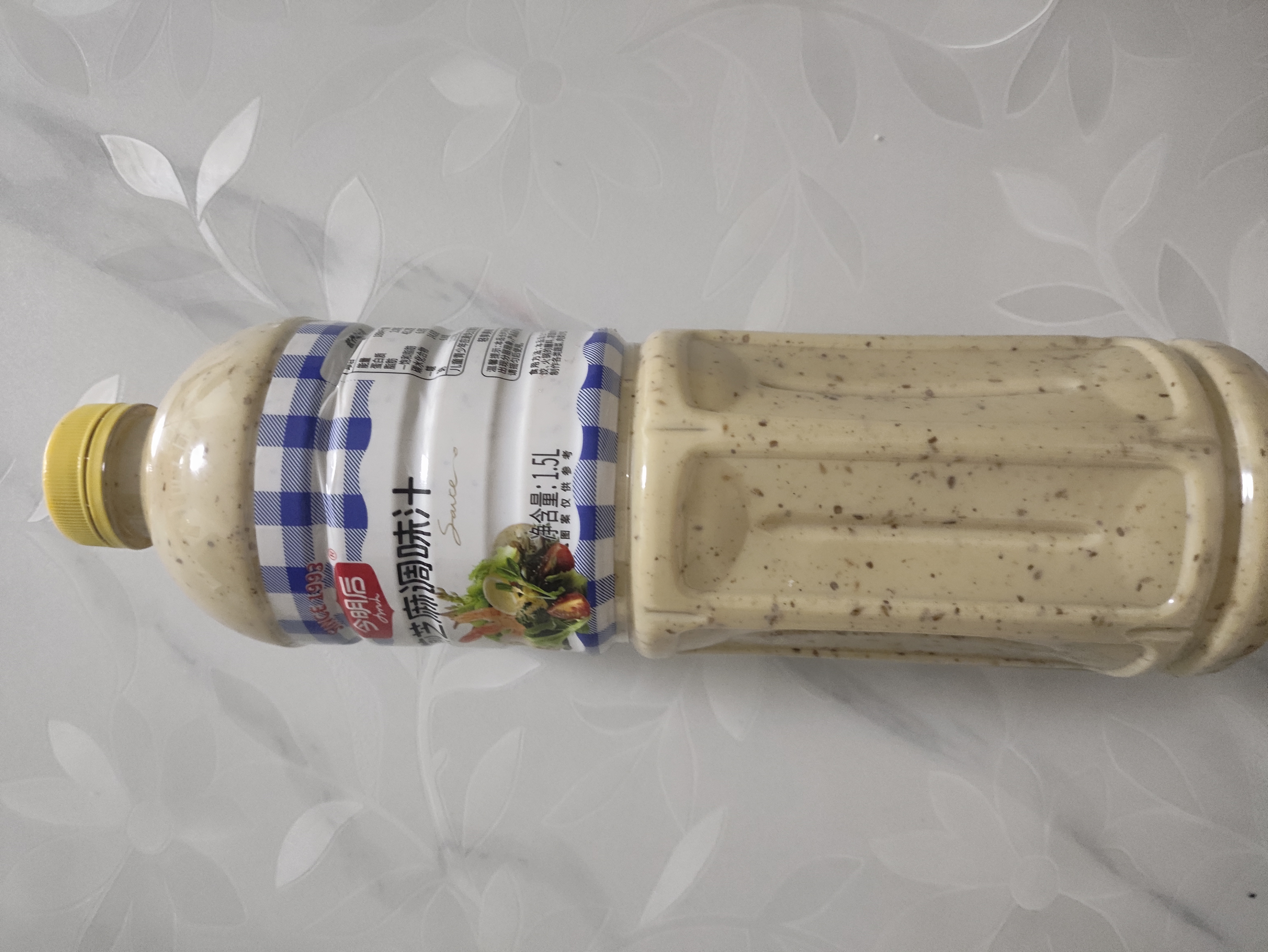 今明后 沙拉酱焙煎芝麻沙拉汁蔬菜沙拉大拌汁水果轻食调味品料 1.5L*1瓶 实拍图