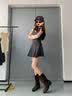 星期六美拉德堆堆靴女短靴2026秋季新款真皮百搭西部牛仔靴子骑士马丁靴 驼色 单靴 37 (235mm) 标准码 实拍图