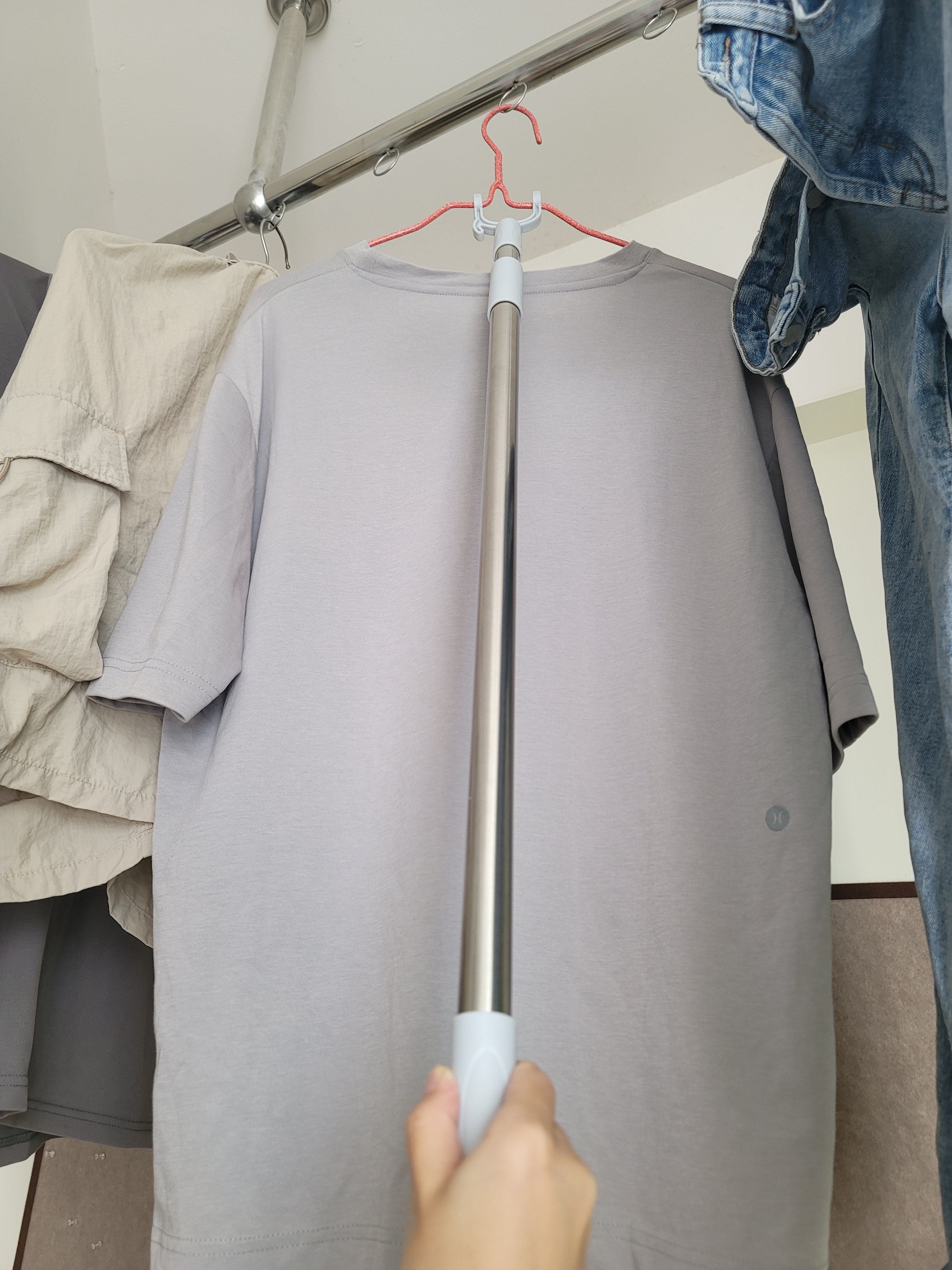访客（FK）晾衣杆不锈钢衣叉可伸缩晒衣杆取衣挑衣杆加厚加长晾衣叉撑衣杆 实拍图