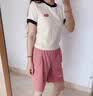 晴碧琳孕妇裤 夏季薄款短裤外穿大码休闲托腹宽松高腰冰丝阔腿裤 粉色【腰腹可调节】 特大码丨参考体重170-200斤 实拍图