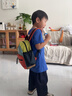 SHUKIKU儿童书包幼儿园背包防丢户外旅游防泼水超轻双肩包橙红S+码 实拍图