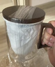 泥也茶杯水杯玻璃杯月牙杯绿茶泡茶杯子月牙过滤茶杯办公室水杯男士 实拍图