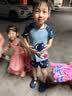 佑游儿童泳衣男童游泳衣分体泳裤男孩透气温泉泳衣五件套32038蓝色2XL 实拍图