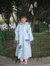 牧萌儿童雨衣带书包位男女童女孩加长全身学生雨披 蓝太空人 3XL 实拍图