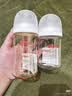 贝亲（Pigeon）防胀气 玻璃奶瓶160mlS码+PPSU奶瓶240mlM码 1-6个月奶瓶套装 实拍图