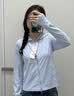 优衣库AIRism高弹力防紫外线拉链连帽开衫女装实测UPF100+483281 60 浅蓝色 3XL 实拍图