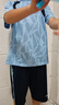 左西男童夏装套装2026新款儿童短袖套装夏季速干运动两件套 蓝色 130 实拍图