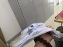 巴鲁特【DP免烫】男士衬衫男高级感商务白衬衣男款春秋纯棉长袖衬衫 【修身款】长袖方领蓝色 54 （185/104A ） 实拍图