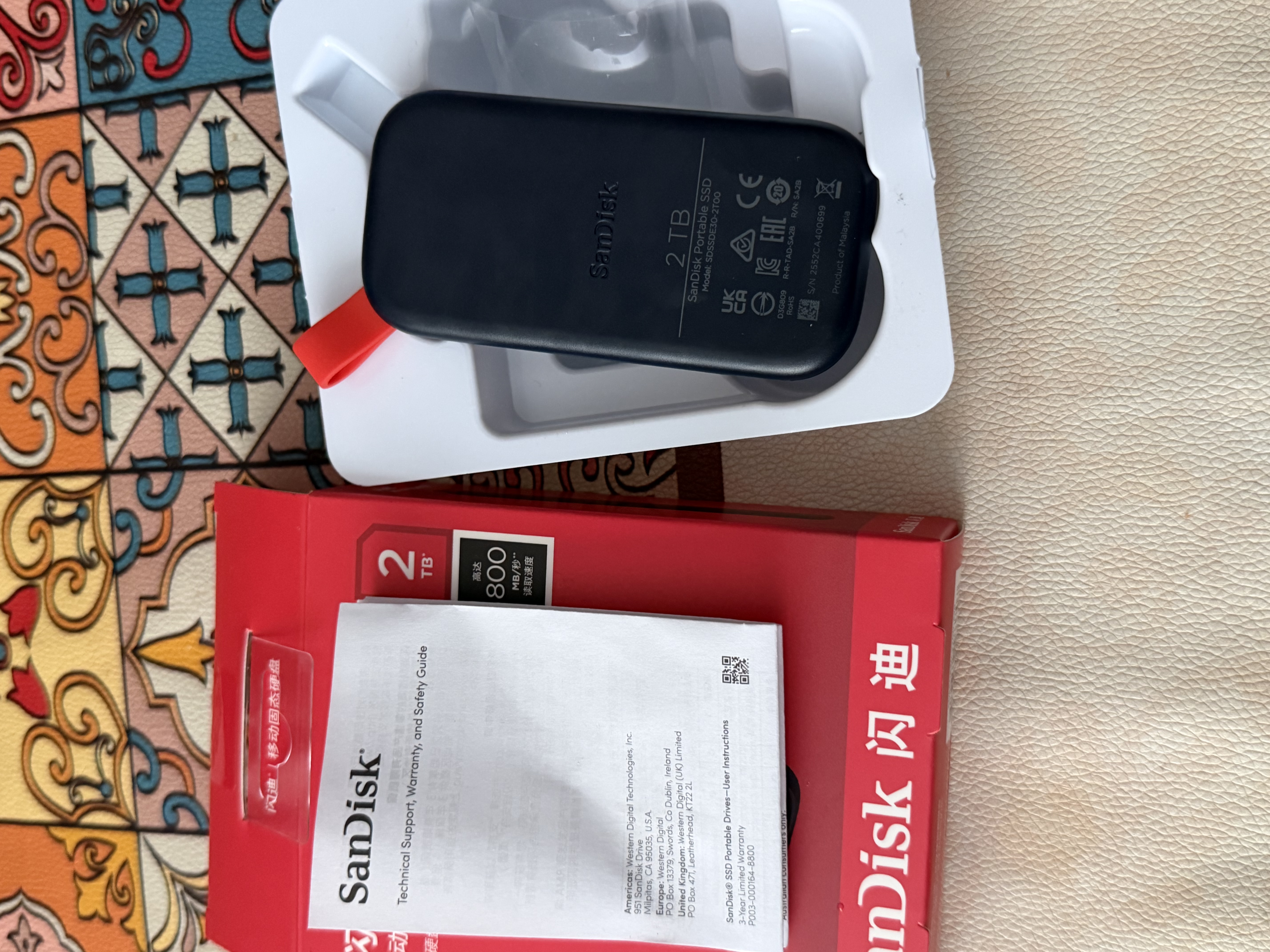闪迪（SanDisk）2TB Type-c USB3.2移动固态硬盘（PSSD）E30高速 移动SSD 读速800MB/s 兼容手机笔记本电脑 实拍图