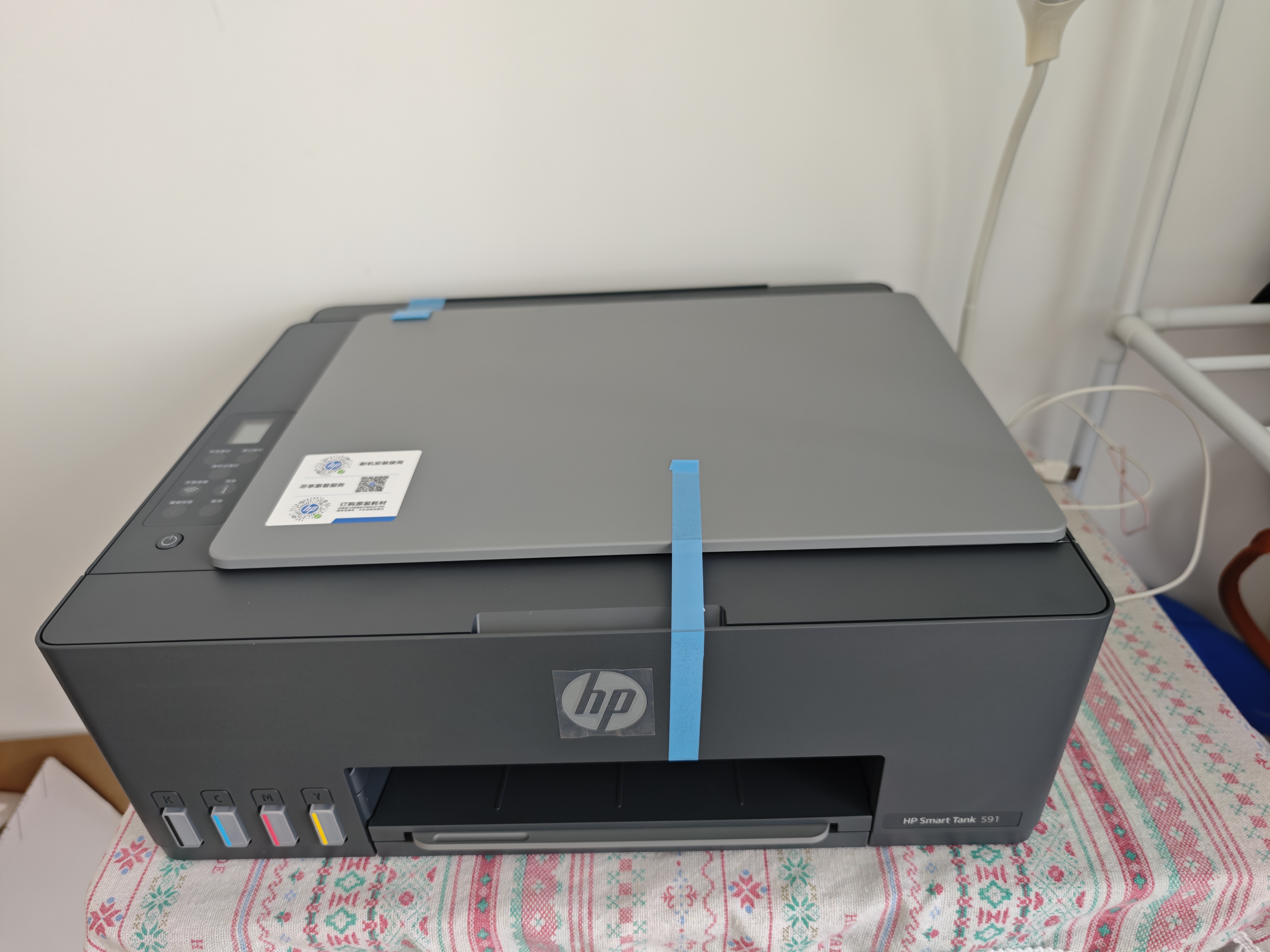 惠普（HP）519/591/589 A4彩色喷墨连供一体机 墨仓式照片打印机 家用学生作业手机无线打印原装可加墨低成本 【经典款】Tank591(免换墨盒)590系列 实拍图