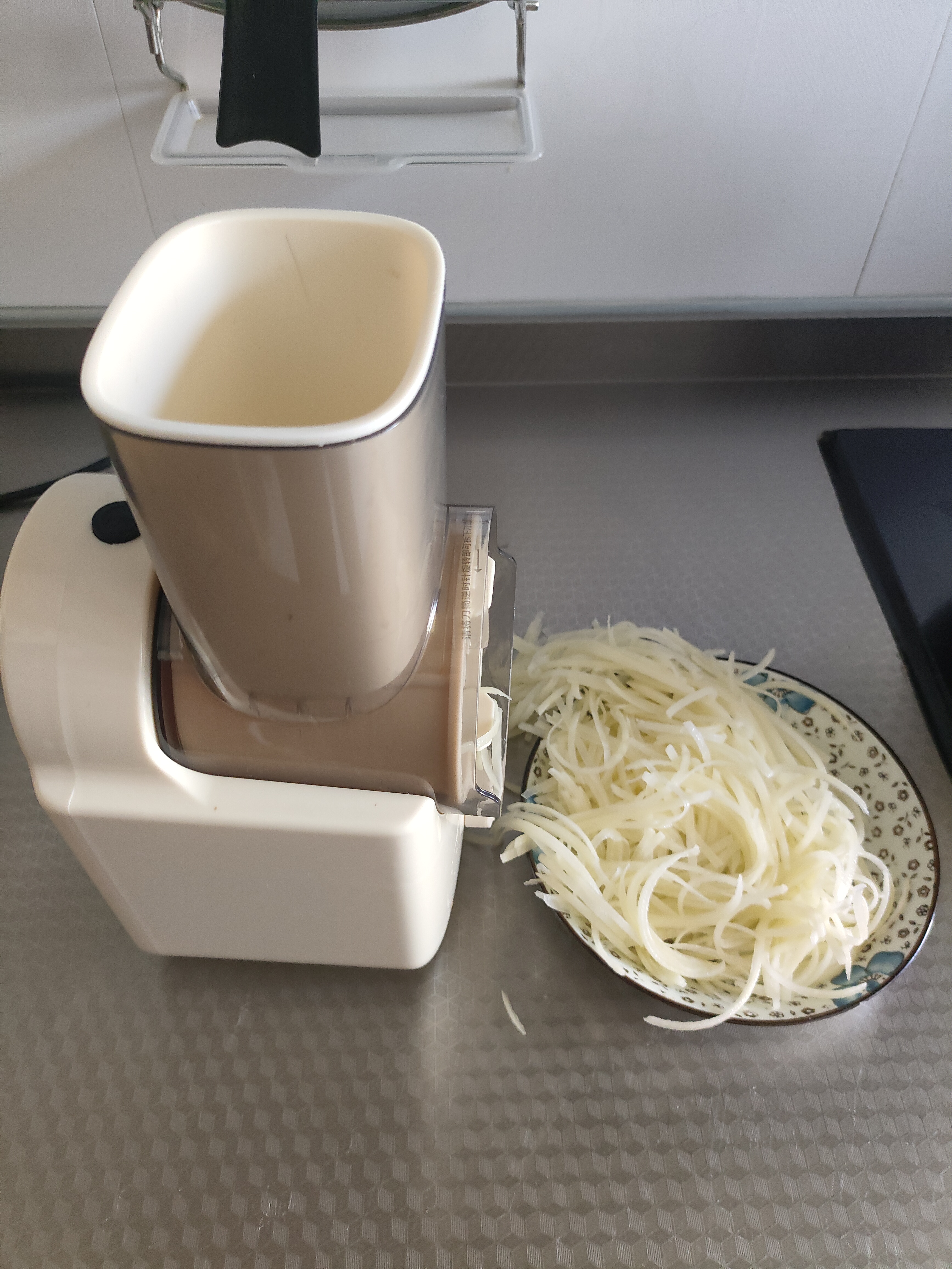 京严切菜机电动不伤手家用多功能切菜神器全自动土豆萝卜刨菜器切片切丁切条切块神器三合一多合一 顶配款【大口径 全自动】切片/丝/蓉 1L 8秒一盘/加大入料口 实拍图
