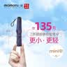 MAMORU防紫外线遮阳伞 三折彩胶防晒太阳伞 超轻碳纤铅笔伞135g藏青色 实拍图