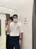 POUM简约短袖T恤男装夏季宽松薄款衣服潮流帅气百搭运动体恤衫男生 MSL-C338白色 XL 【建议135-150斤】 实拍图