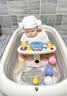 iuu婴儿洗澡座椅神器 宝宝坐椅 婴儿浴盆支架坐凳新生儿托架可坐躺托 【双层软胶-防滑款】婴儿洗澡座椅-北欧灰 实拍图