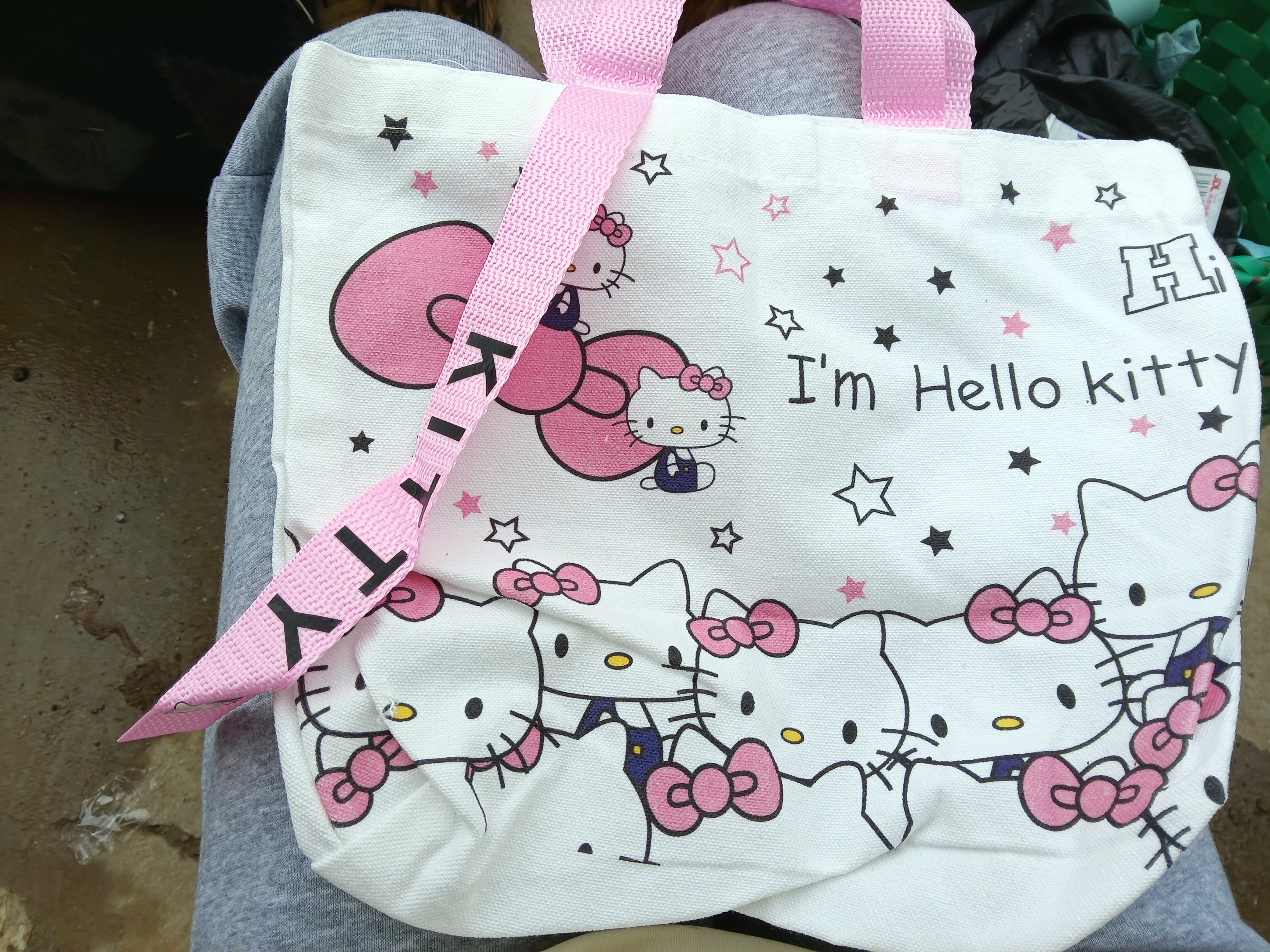hellokitty卡通帆布包时尚包女手提袋可爱通勤百搭单肩托特大容量 粉色KT包 实拍图
