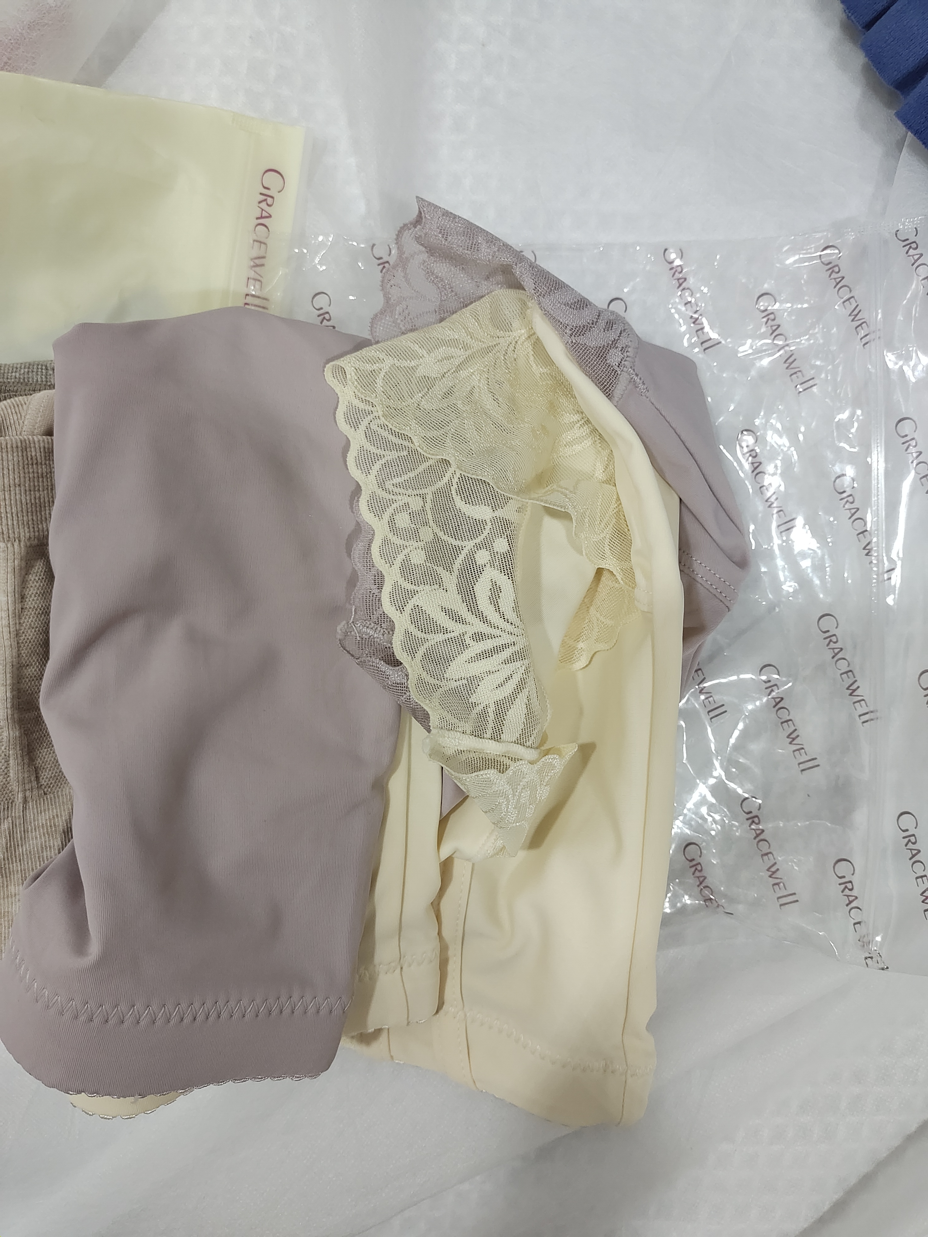 婷美26新款7A抑菌收腹高腰女士内裤轻塑收小肚子提臀大码蕾丝夏季薄款 实拍图