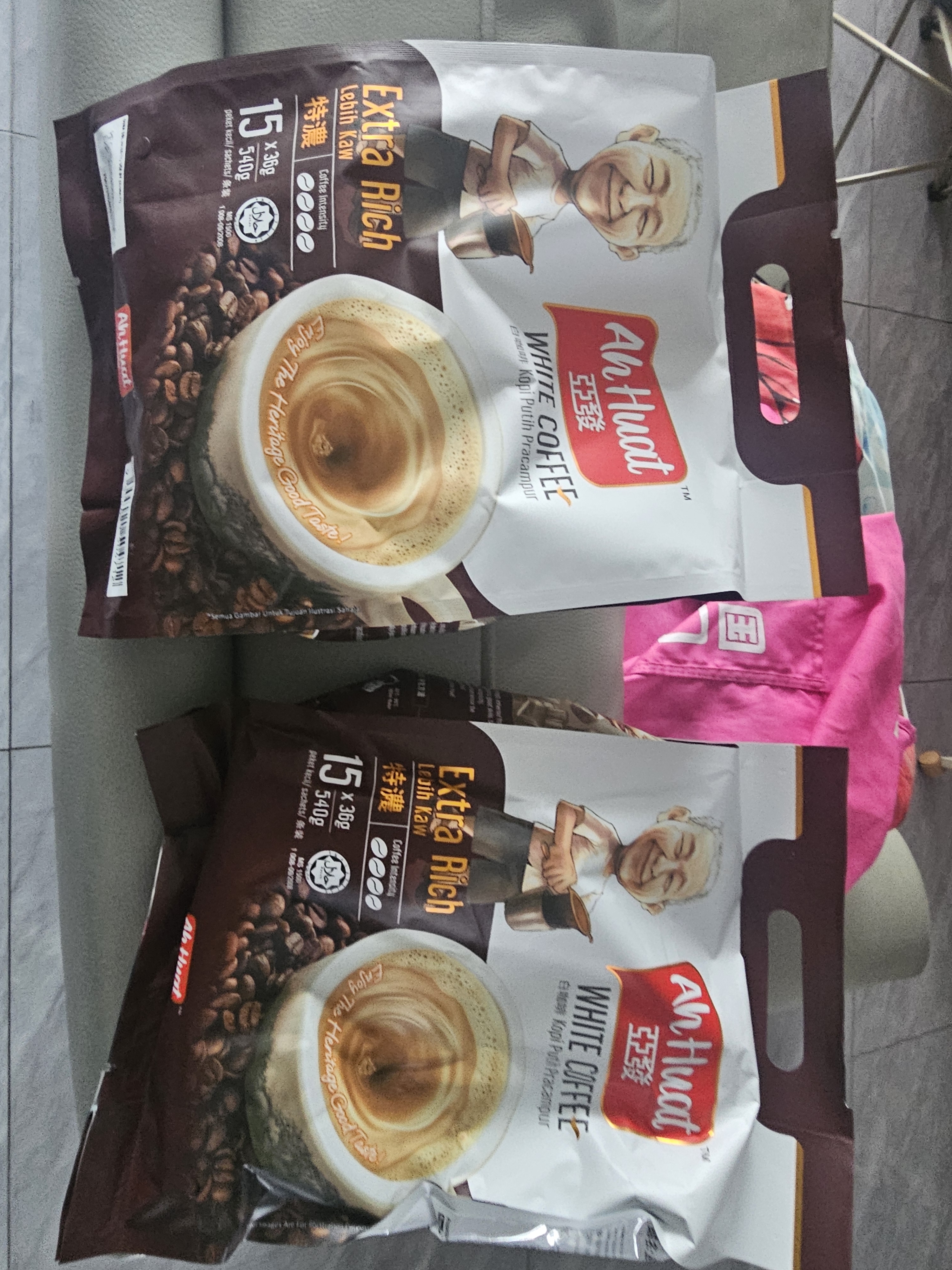 亚发（AhHuat）马来西亚亚发白咖啡15条亚发特浓白咖啡三合一速溶咖啡粉 特浓15条*2袋 实拍图