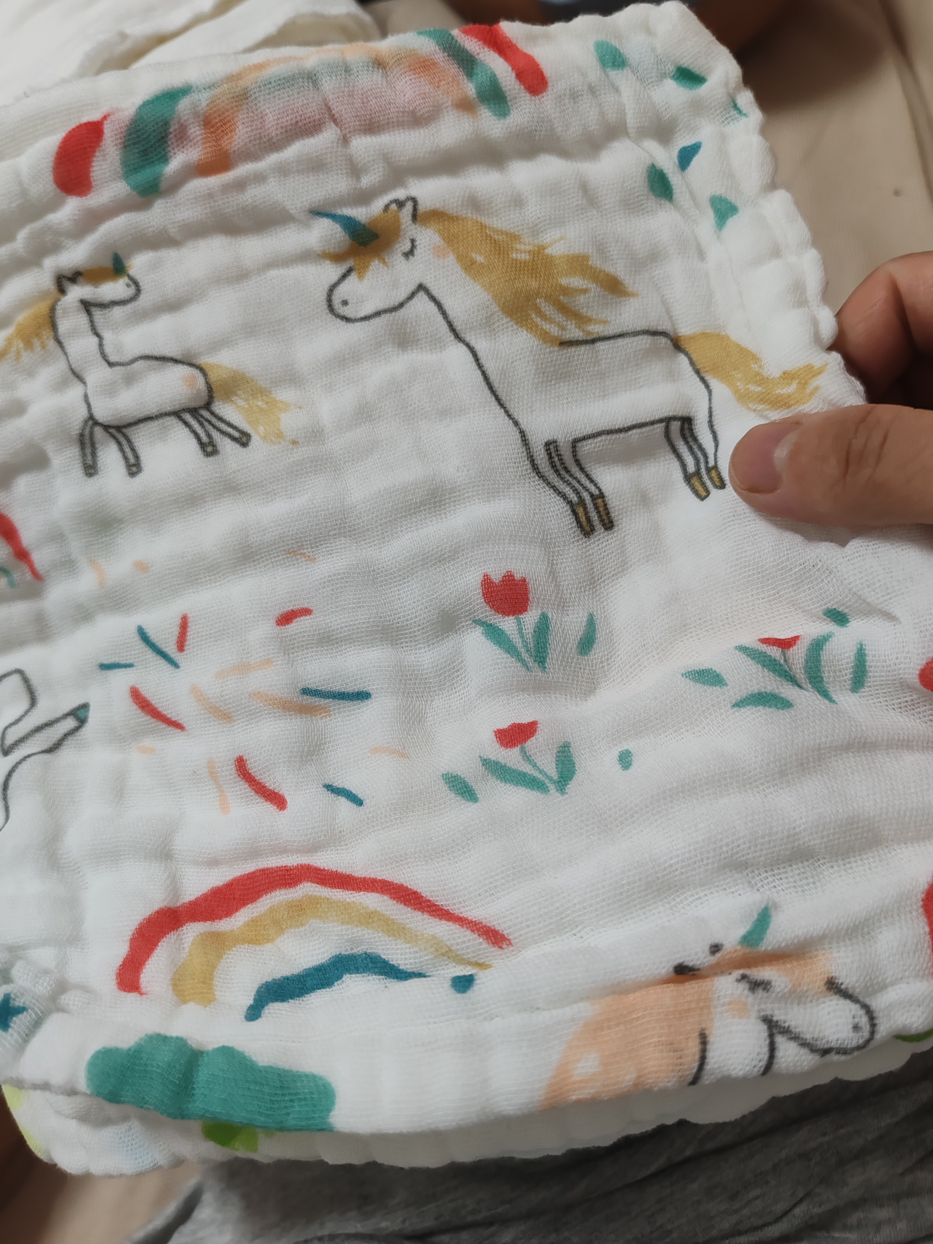 纯棉纱布方巾柔软吸水儿童毛巾印花口水巾高密婴幼儿A类幼儿园 10条六层纱布图案随机搭配25*25 实拍图