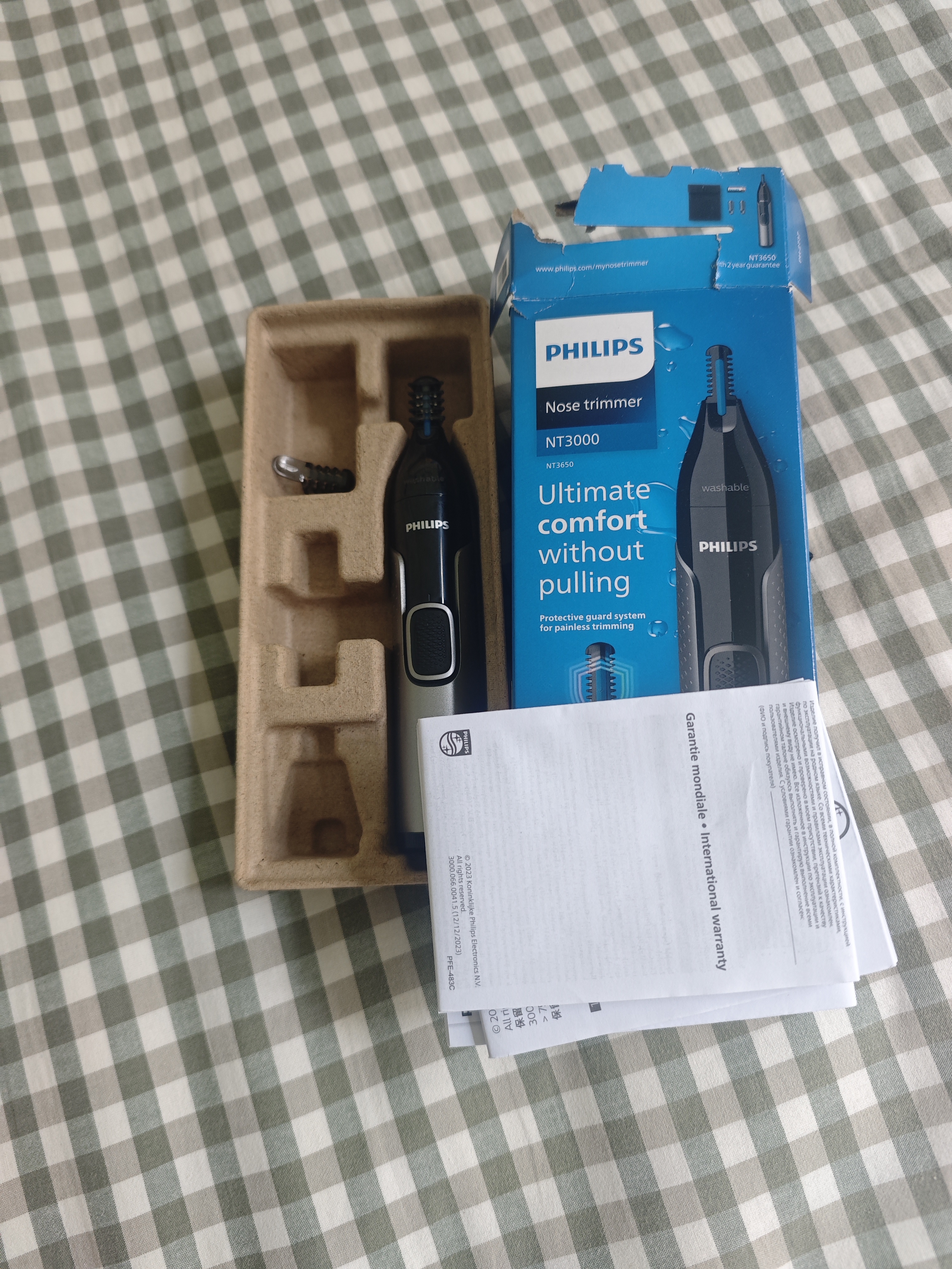 飞利浦（PHILIPS）鼻毛修剪器 修眉器 耳毛修剪器 鼻毛电动修剪器 双面切剃 NT3650/16赠品专用 新老包装混发 实拍图