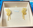 周生生 流苏剪纸蝴蝶黄金耳钉 足金生生有囍耳环耳饰结婚86590E计价 7.65克(含工费450元) 实拍图