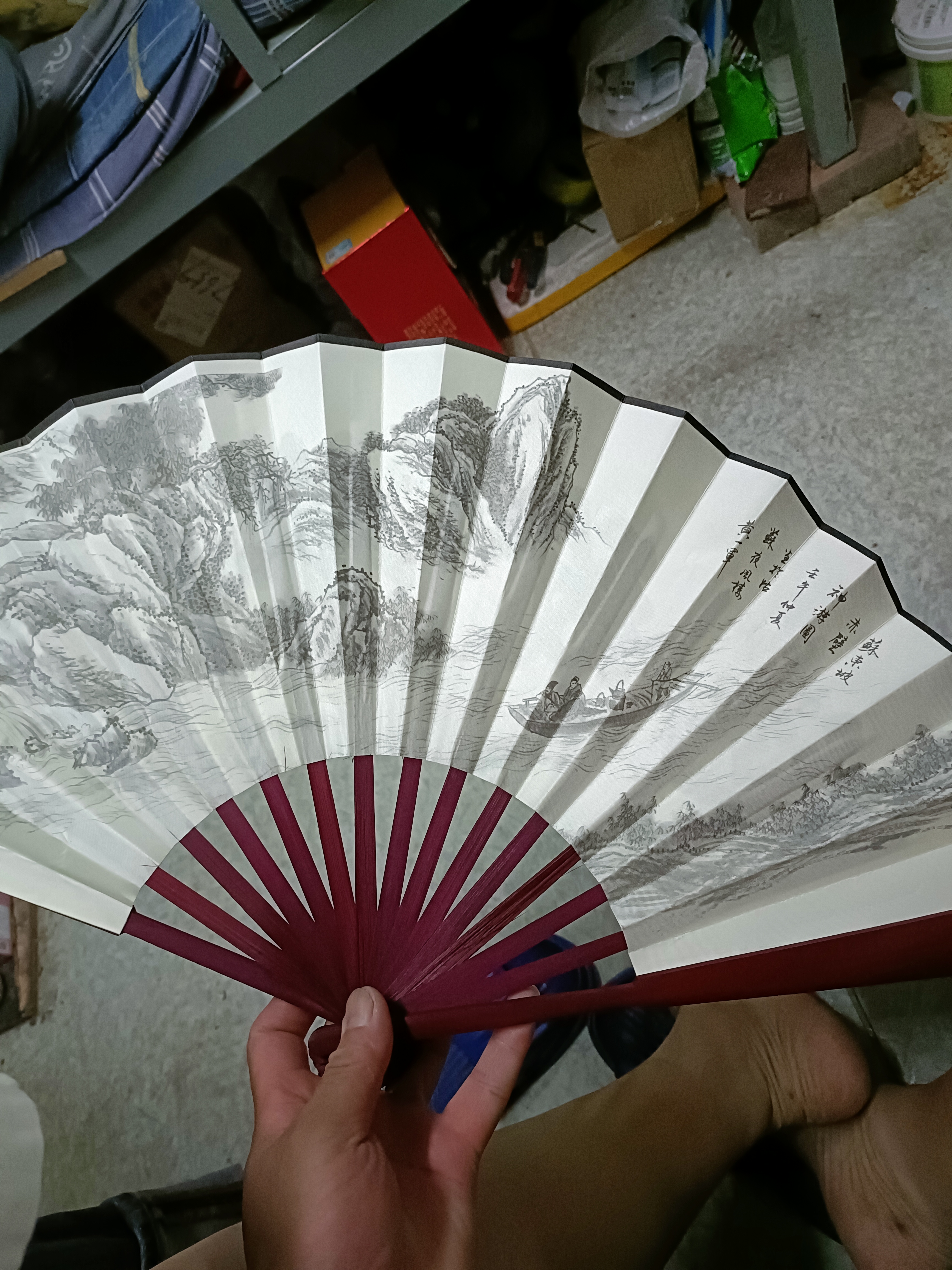 扇子夏天凉快耐用折扇随身携带撕不烂中国风折叠扇学生奖品舞蹈扇古风扇子中国风水墨绘画折扇 【10寸】宁静致远-1个 无规格 实拍图