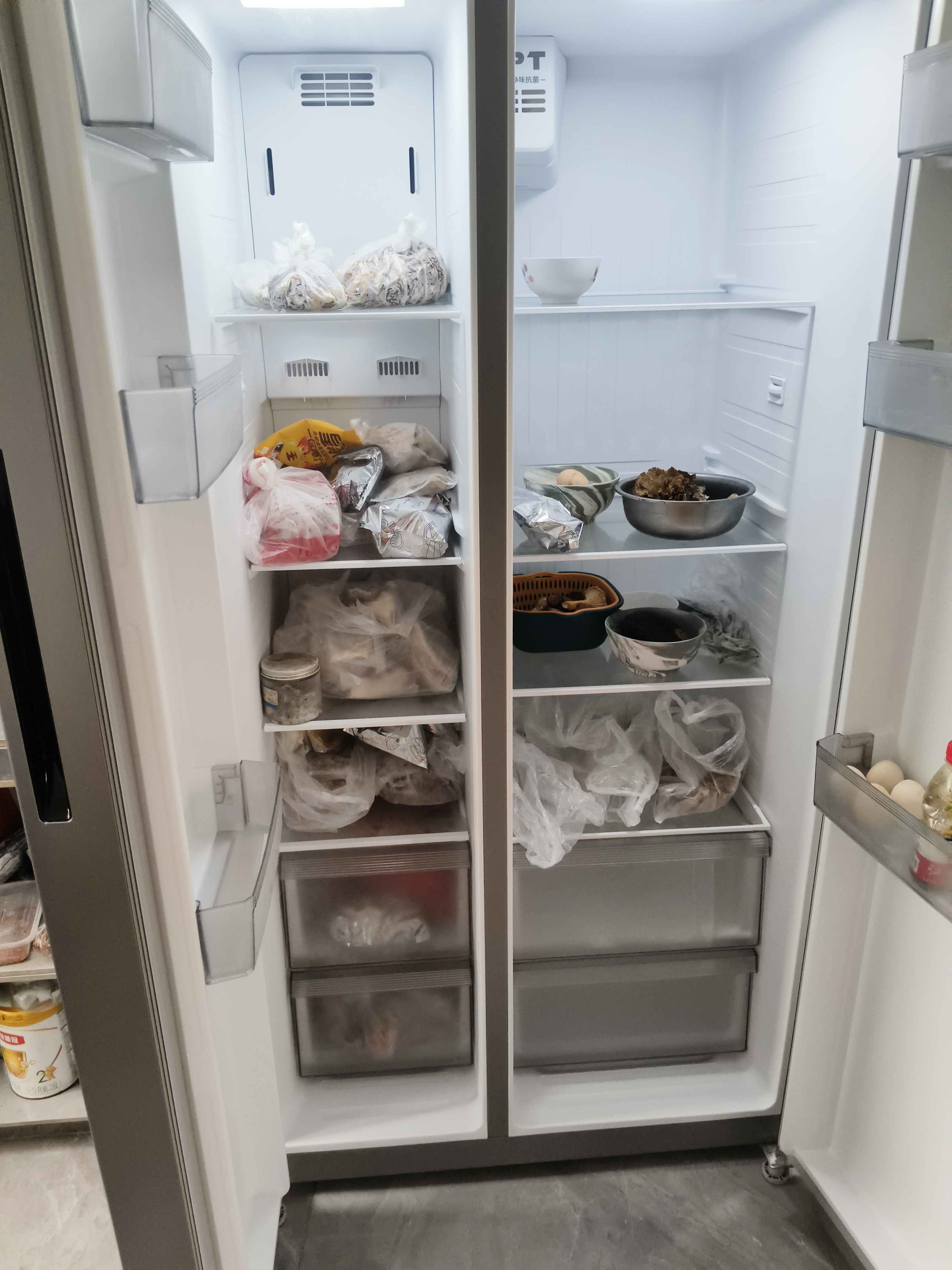 美的冰箱出品华凌神机589冰箱双开门对开门风冷无霜640一级能效超薄大容量561升净味保鲜电冰箱 【新国标/国家补贴】HR-589WKPB 星烁银 实拍图