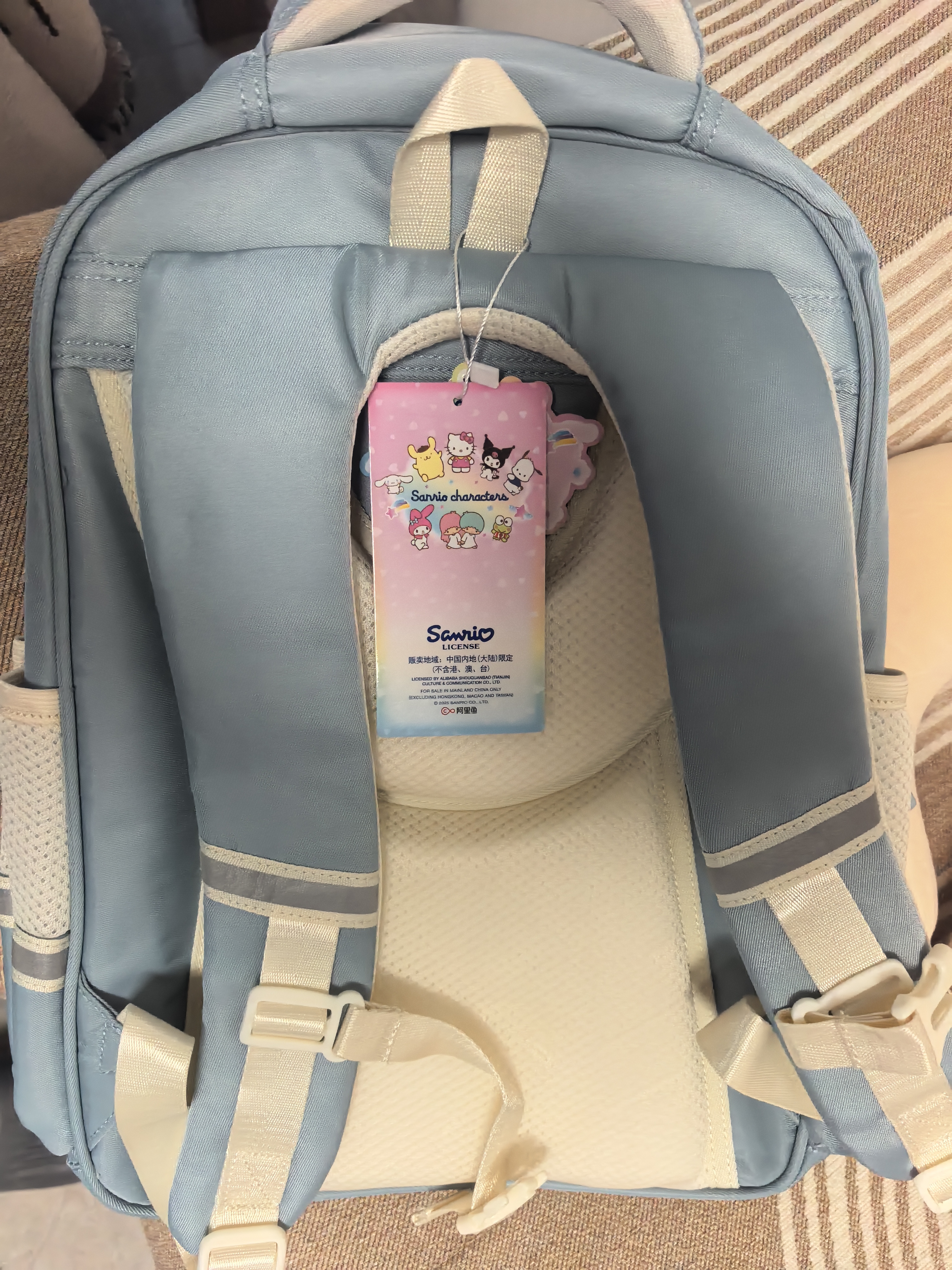 Hello Kitty小学生儿童书包女孩一三至六年级高颜值护脊防泼水轻便透气双肩包 96709玉桂狗蓝色大号【4-6年级】 实拍图