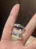 唯一（Winy）施华洛世奇锆999纯银情侣对戒男女款戒指一对求婚七夕情人节礼物 实拍图