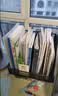 得力（deli）四联金属桌面文件框栏书立架 办公室桌面档案收纳盒多层资料架子网状镂空文件置物架 黑色78986 实拍图
