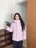 鸭鸭（YAYA）冰壳羽绒服女2026秋冬新款外套保暖男女短款三防加厚抗静电面包服 米白色 M 【建议110-130斤】 实拍图