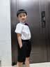 GOKU男童礼服套装幼儿园演出服背带裤夏季小主持人儿童西装毕业服花童 黑色裤子+衬衫+背带+领结 120 建议体重35-40斤 实拍图