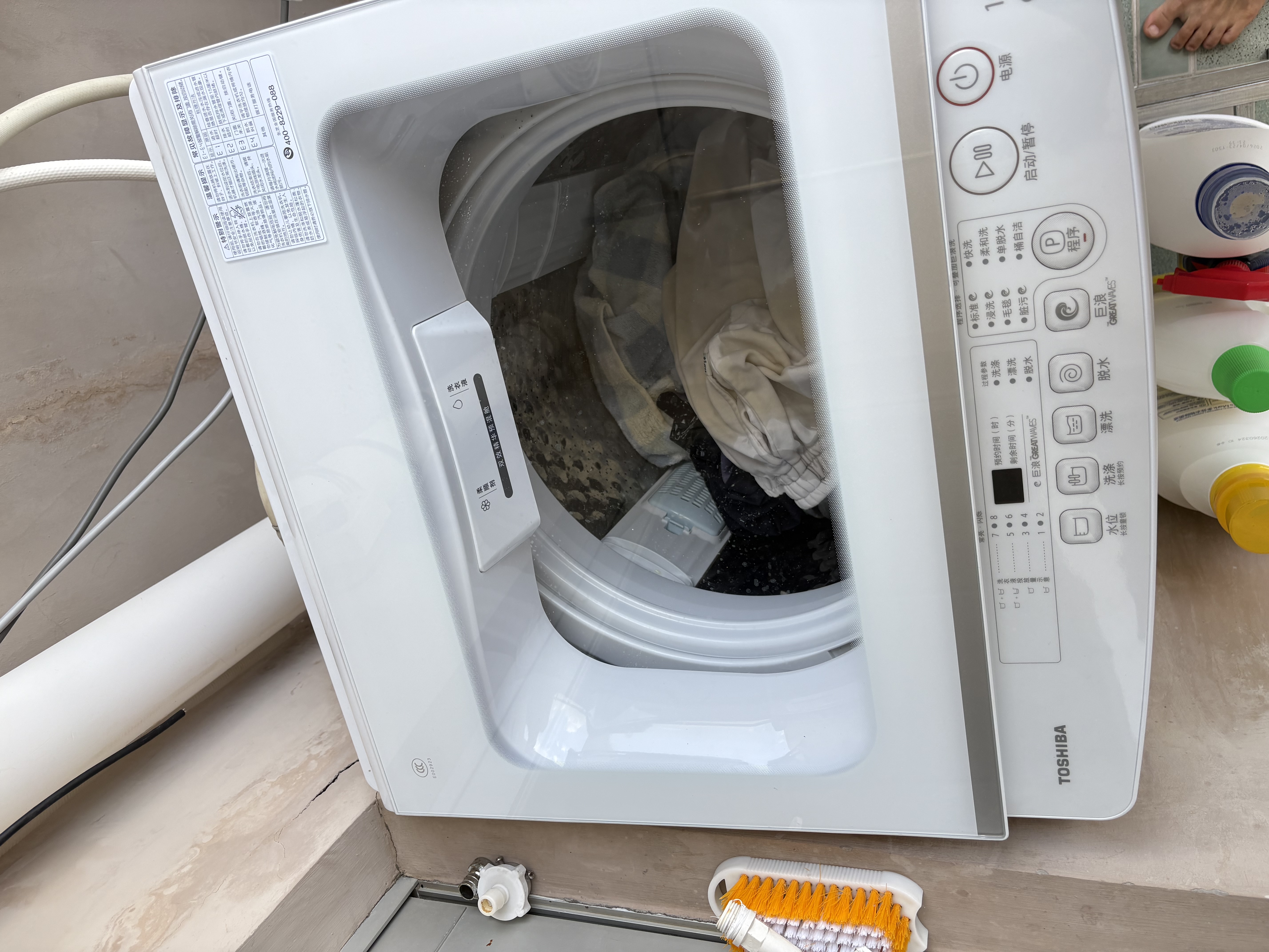 东芝（TOSHIBA）T06不弯腰波轮洗衣机全自动 直驱变频10公斤大容量白色 防缠绕一级能效宿舍租房DB-10T06D 实拍图