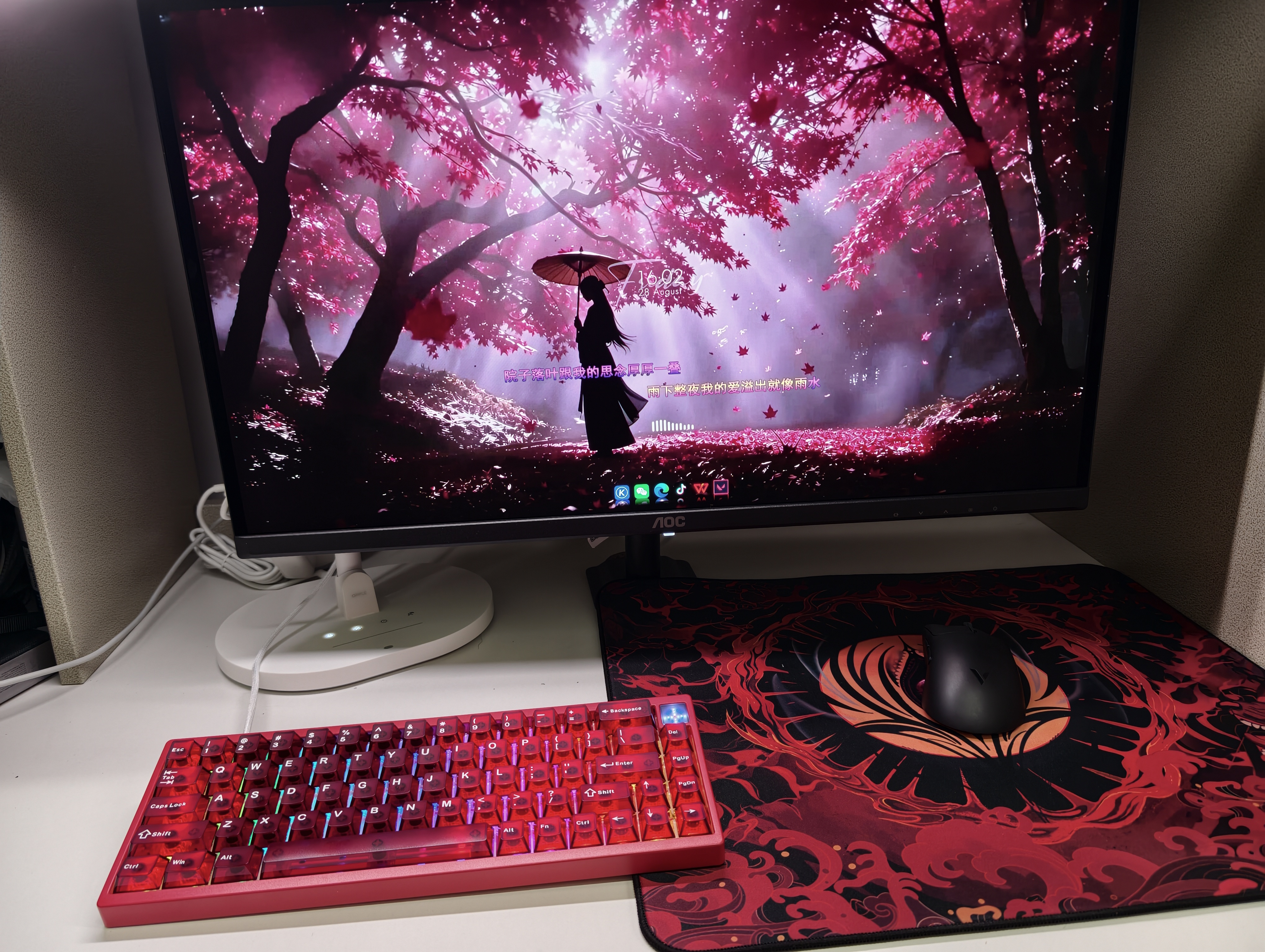 AOC 27英寸2K 原生280Hz QD-OLED 原生10Bit 硬件低蓝光TUV护眼 电竞游戏显示器Q27G41ZDE 实拍图
