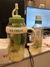 【活动专享】大容量水杯冰霸吸管杯高颜值学生茶水分离杯子 肚肚杯1个-浅绿色 实拍图