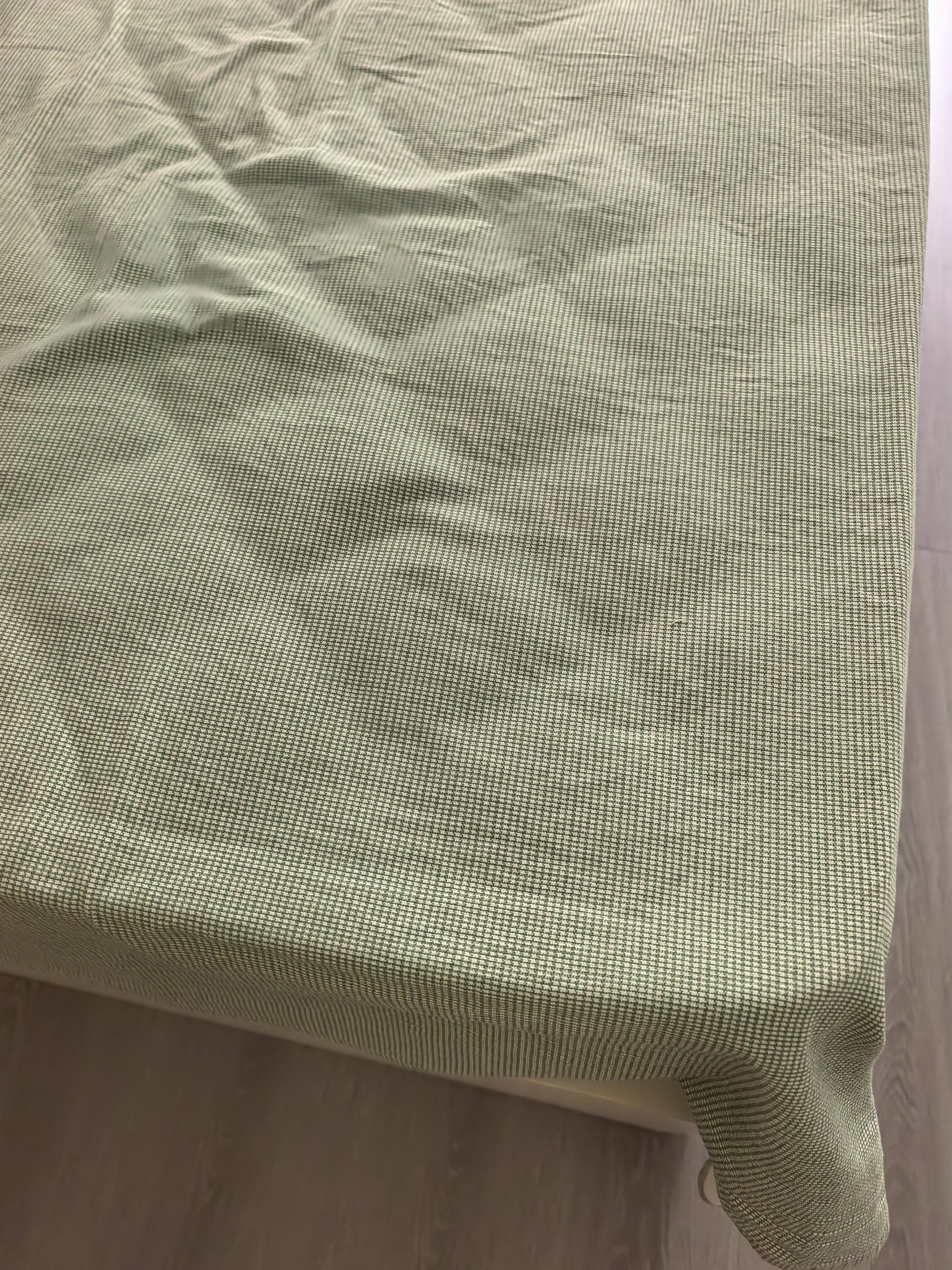 京东京造纯棉老粗布凉感床单单件 A类全棉双人被单床上用品200*230cm 绿川 实拍图