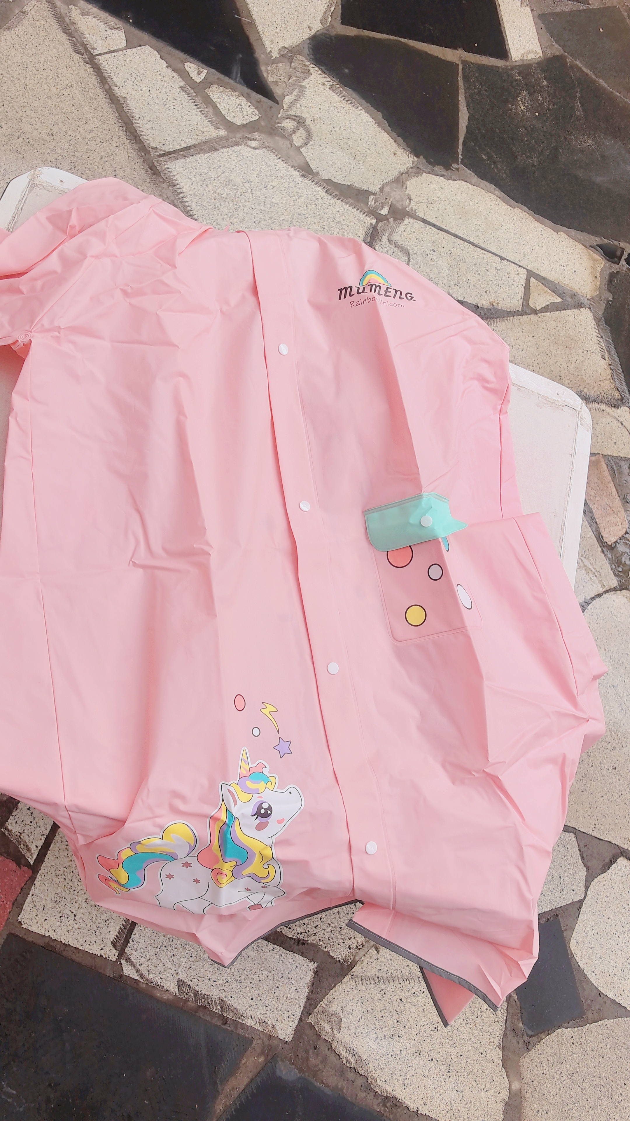 牧萌儿童雨衣带书包位男女童女孩小学生上学防雨开学必备2026新款 实拍图