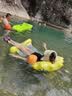 swimbobo户外水上成人小孩充气躺椅游泳圈浮床戏水浮力板 靠背网兜浮排 实拍图