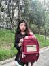 viney双肩包书包女百搭大容量初中生高中大学生背包大学生15英寸电脑包 【红色】高颜值通勤时尚通勤旅行包+青蛙挂件 实拍图